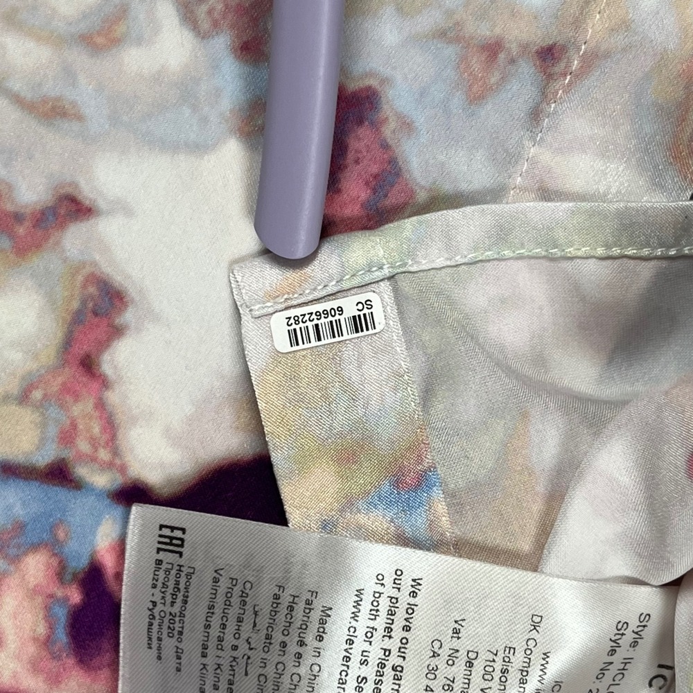 Ichi IHCLOUDY SH Button‎ Down Shirt Women's XS (EU 34) Multicolor Abstract Print - Picture 9 of 9